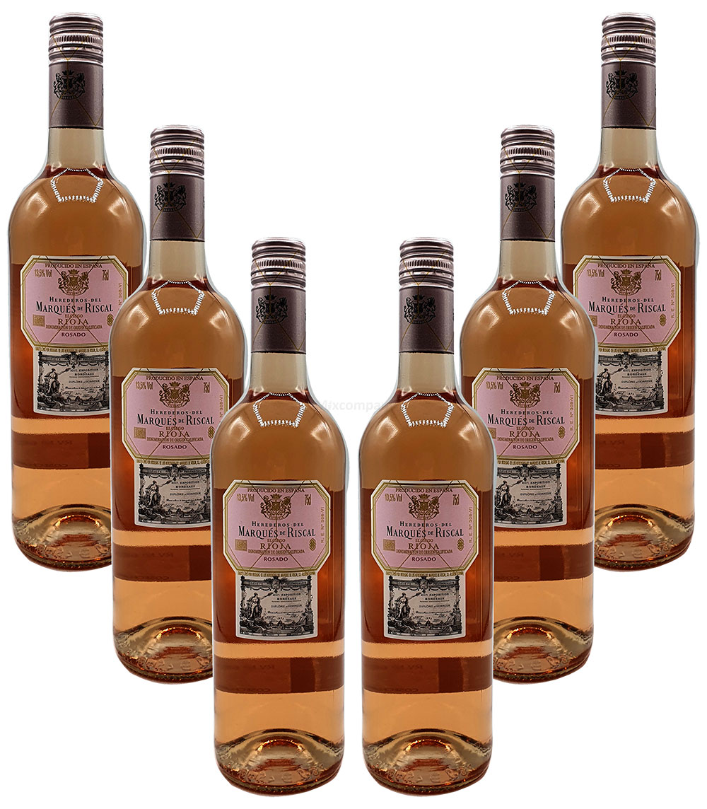 Rose Wein Set - 6x Marques de Riscal Rioja Rosado 750ml (13,5% Vol)- [Enthält Sulfite]