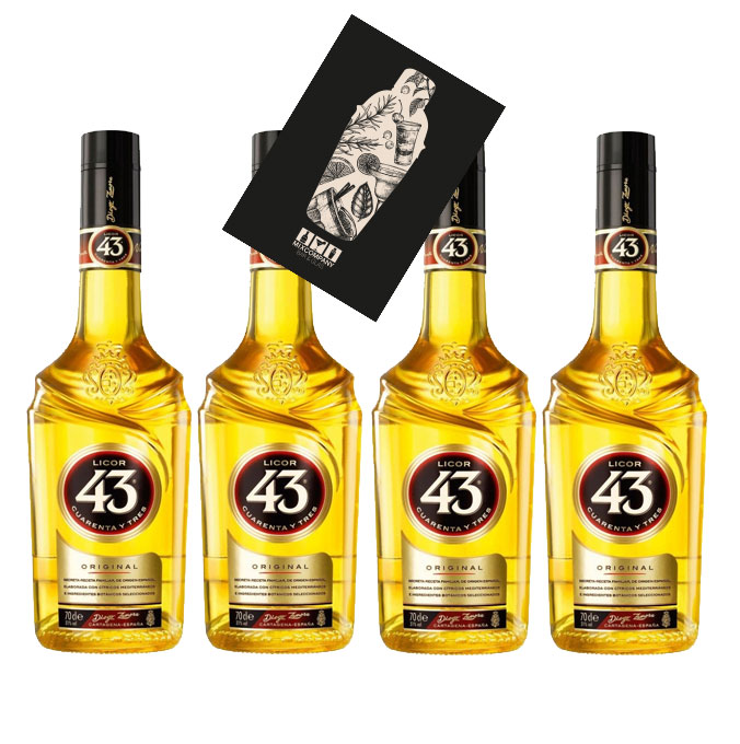 Licor 43 4er Set Cuarenta y Tres Likör 4x 0,7l (31% Vol) Liquor 43er- [Enthält Sulfite]