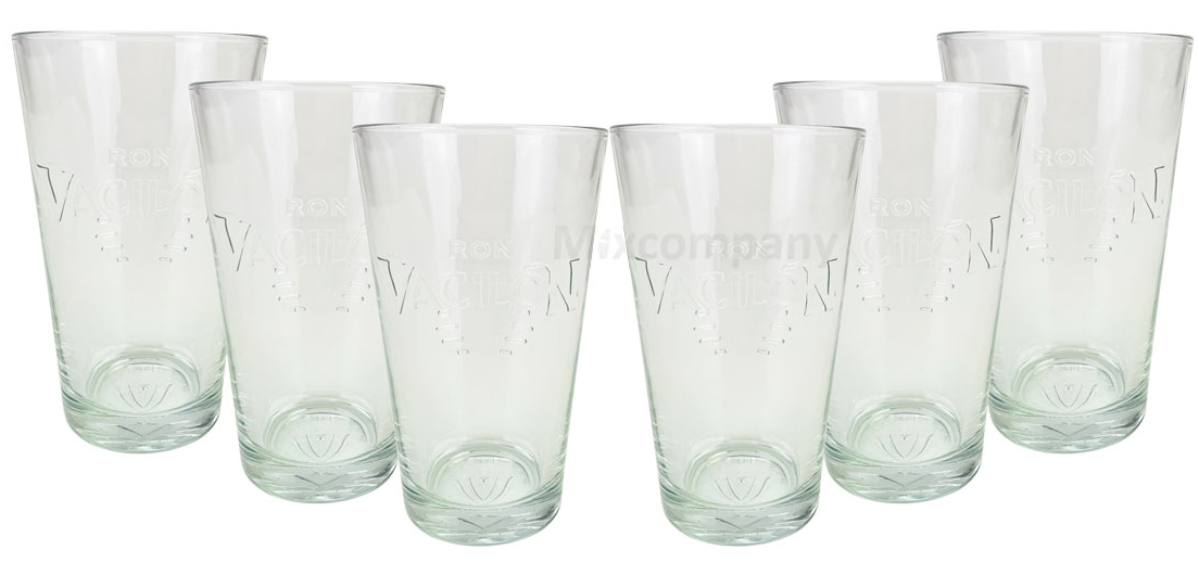 Rum Vacilon Glas Longdrinkglas Cocktail Bar Set 2,4cl geeicht - 6 Gläser