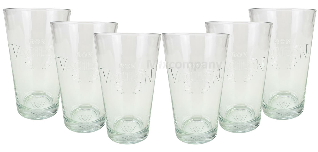Rum Vacilon Glas Longdrinkglas Cocktail Bar Set 2,4cl geeicht - 6 Gläser