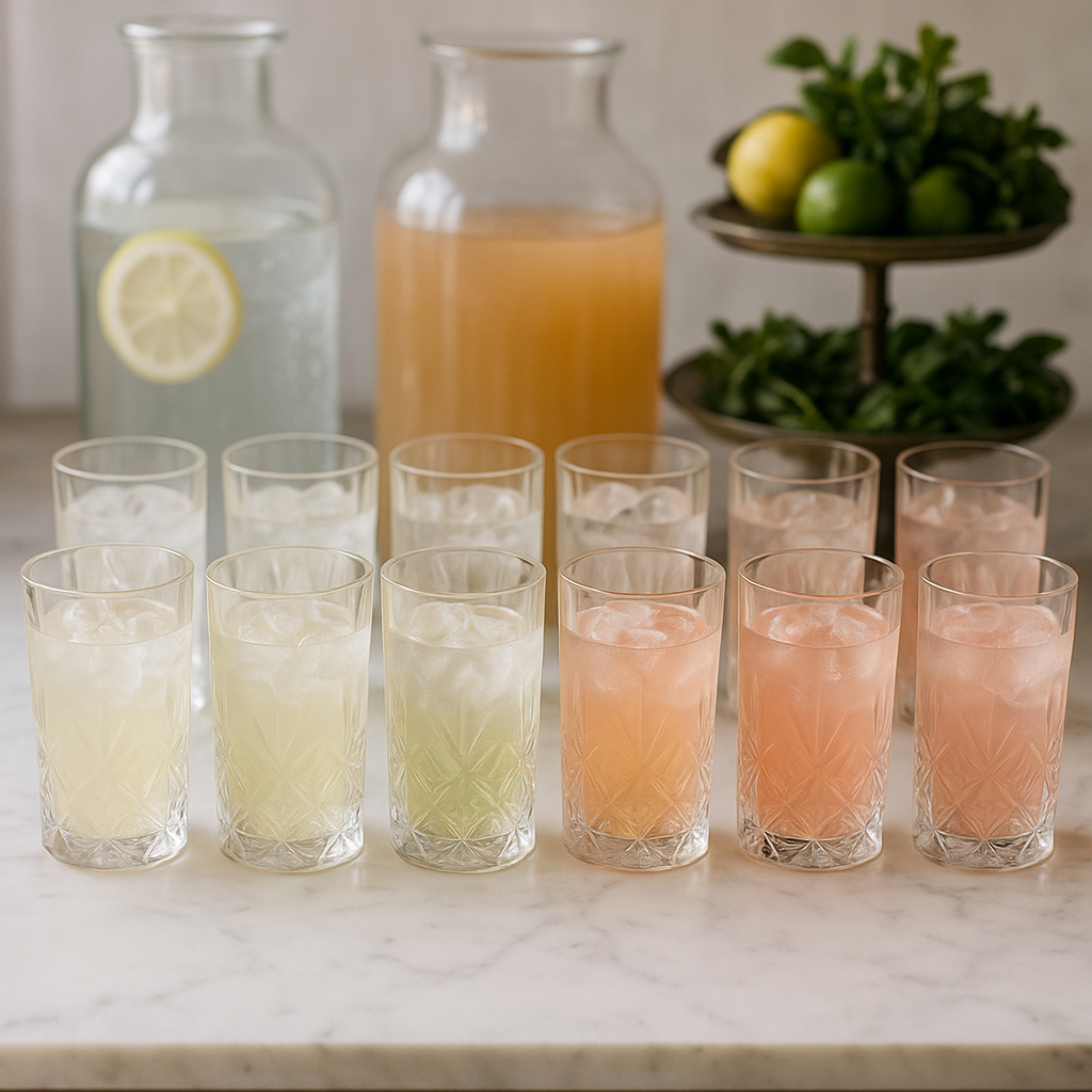 Longdrinkglas Set 12er – Kristall Design Trinkgläser – Hochwertige Longdrink Gläser für Cocktails, Wasser & Softdrinks – Robustes Markenglas im 12-Pack