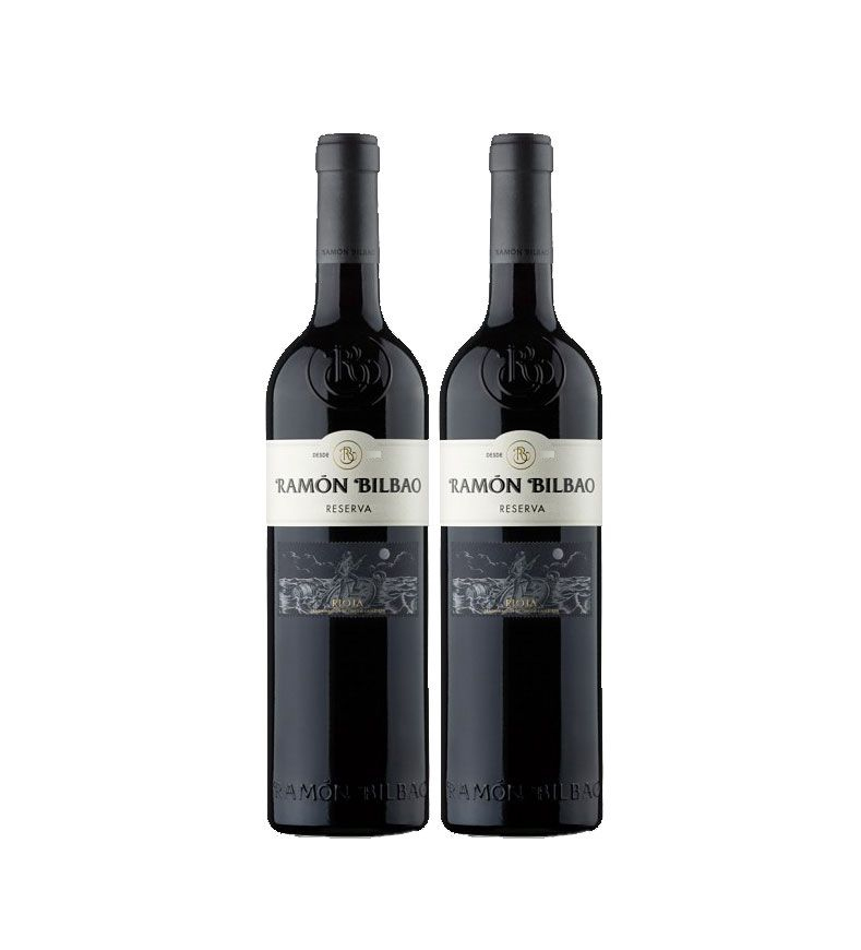 Ramon Bilbao Reserva 2er Set Rotwein 0,75L (14% Vol) Spanien Noten von Holz und Früchten Jahrgang variierend- [Enthält Sulfite]