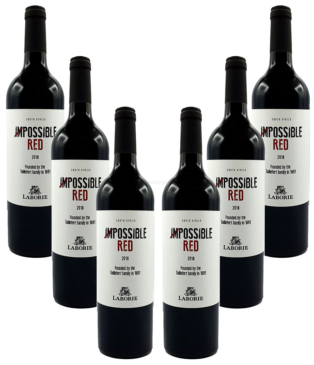 Laborie Rotwein 6er Set Impossible Red South Africa 6x 0,75L (14% Vol)- [Enthält Sulfite]