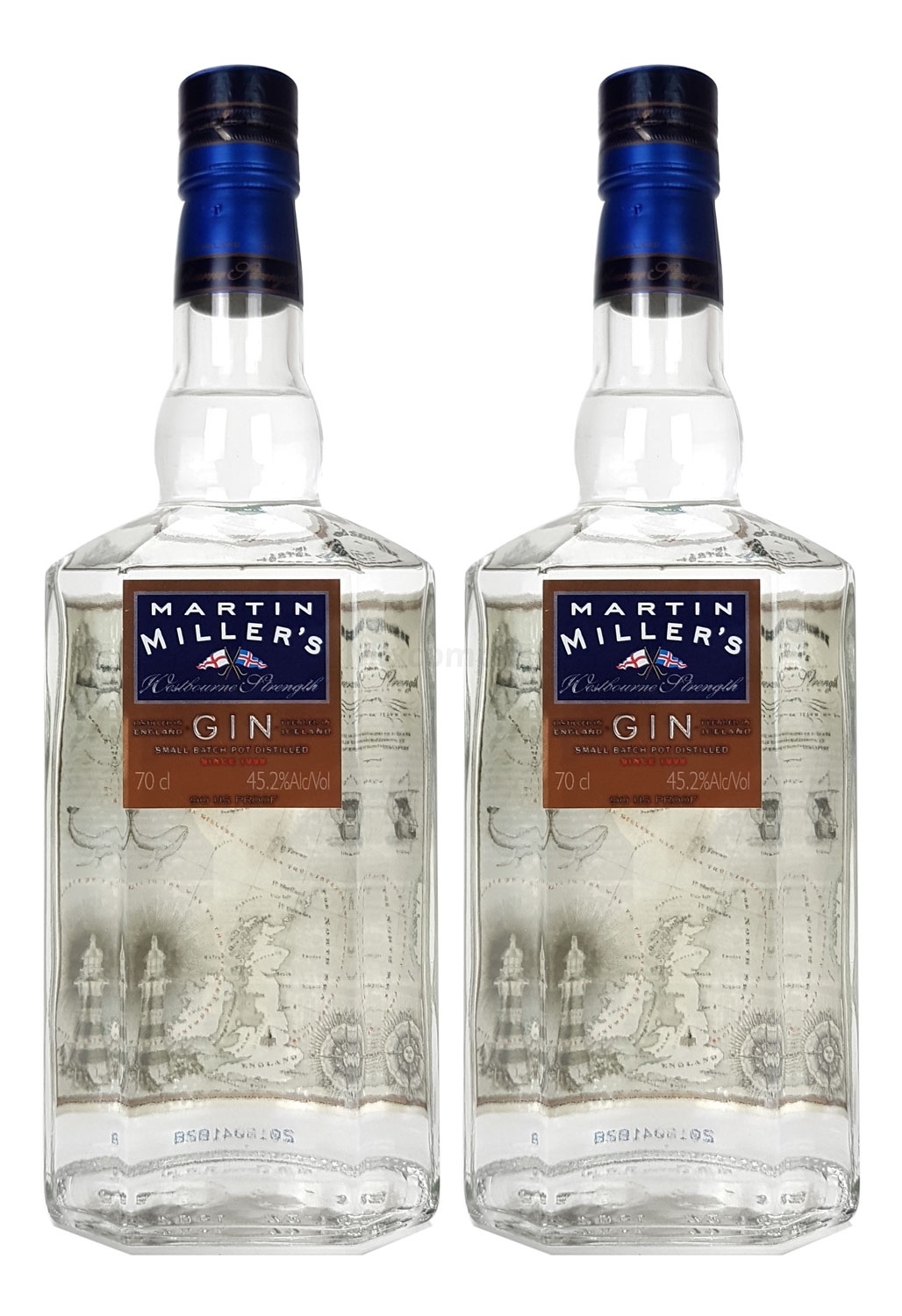 Martin Miller-s England Iceland Westbourne Strength Gin Set - 2x 0,7l = 1,4l (45,2% Vol) -[Enthält Sulfite]