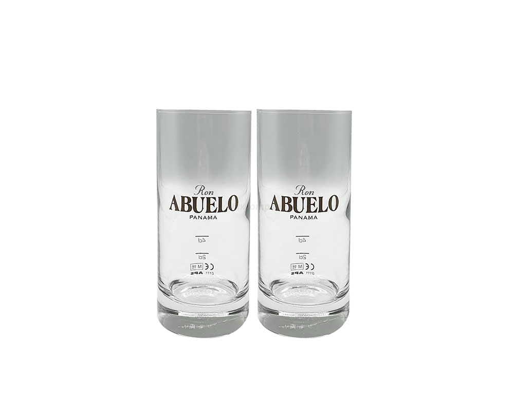 Ron Abuelo Panama Longdrink / Glas / Gläser Set - 2x Longdrinkgläser 2/4cl geeicht