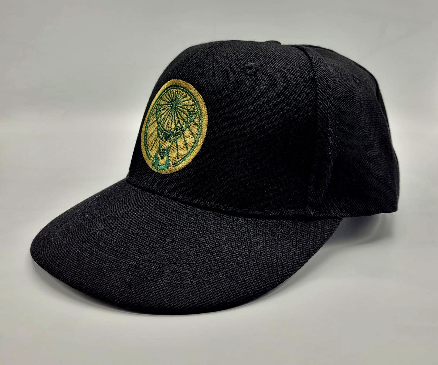 Jaegermeister Cap Kappe Jäger meister Kopfbedeckung Hut schwarz mit Logo Gold