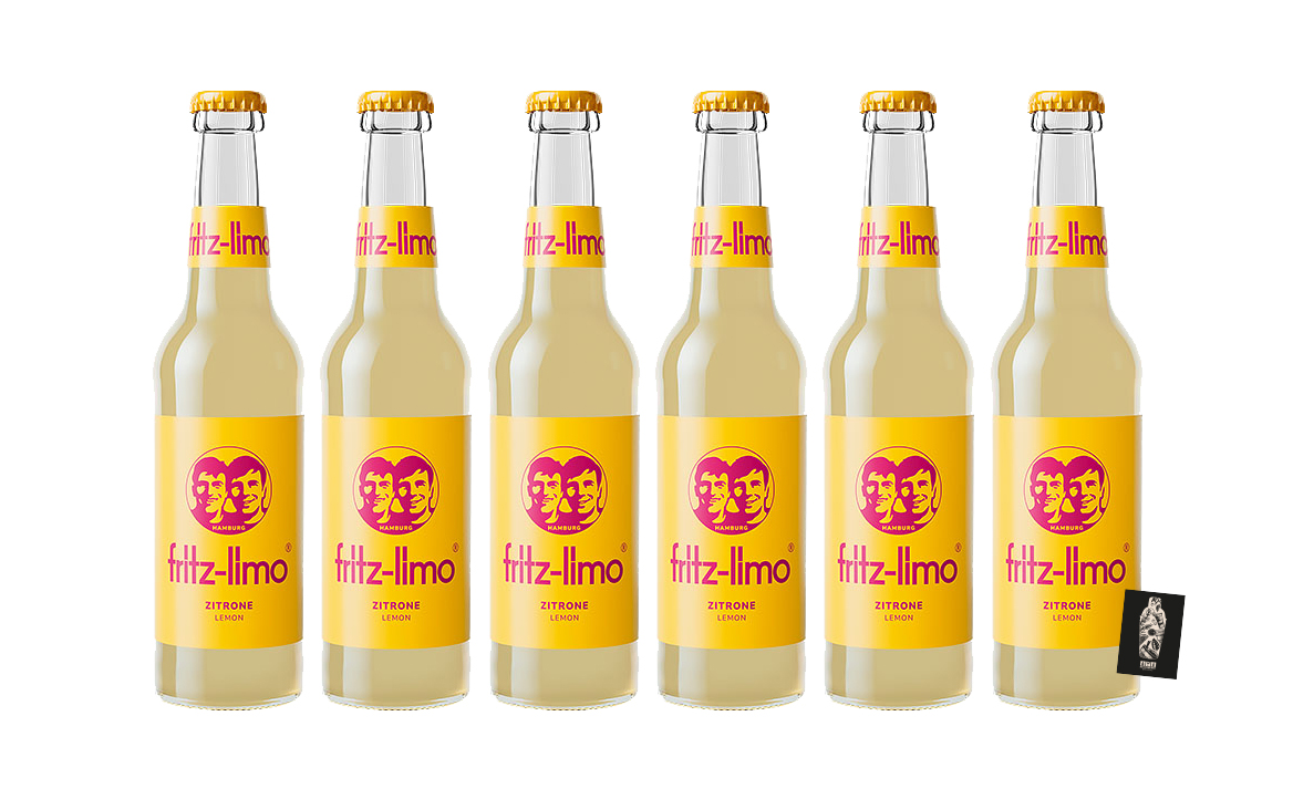 Fritz-Kola 6er-Set Zitronenlimonade 6x0,33L inkl. Pfand Mehrweg 