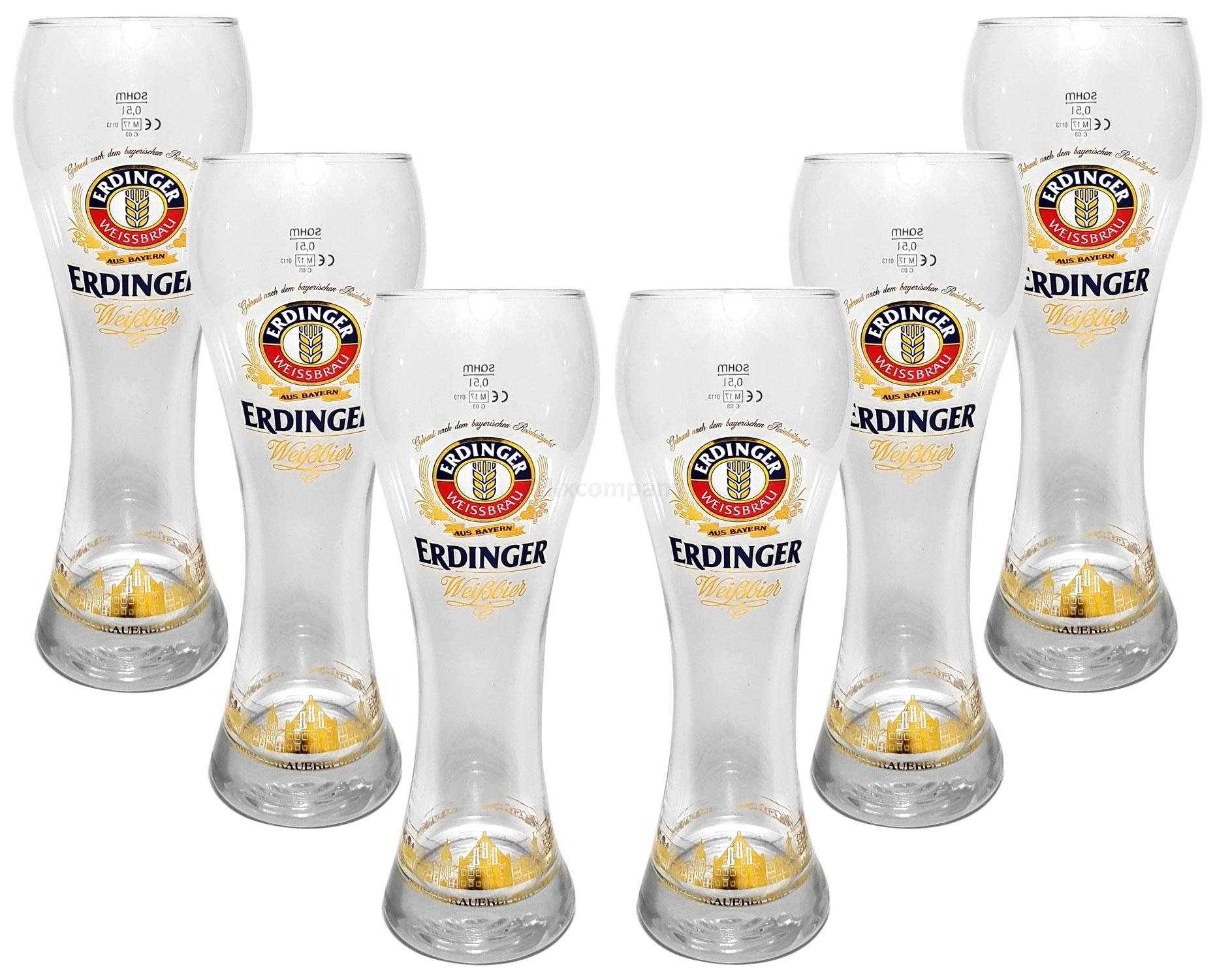 Erdinger Weißbier Bierglas Glas Gläser 6x Biergläser 0,5l geeicht Jürgen Klopp Limitierte Edition
