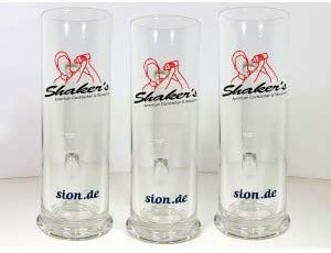 Shakers Bierglas / Glas 0,5L mit Henkel - 3 Stk.