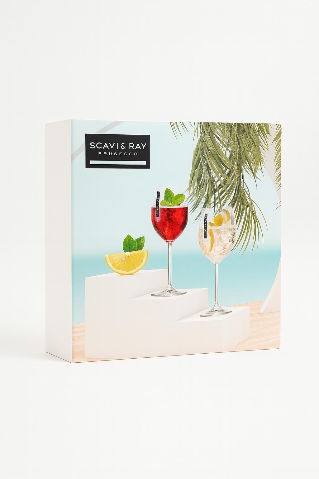 Scavi & Ray Prosecco Spumante Gold Edition 0,75L – 11% Vol. – Geschenkset mit 2 original Scavi & Ray Gläsern & Premium-Geschenkbox- [Enthält Sulfite]