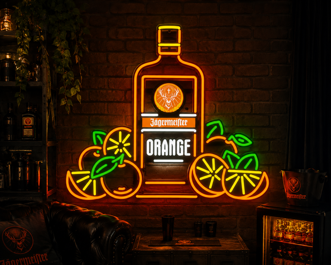 Jägermeister Orange LED-Neonschild 