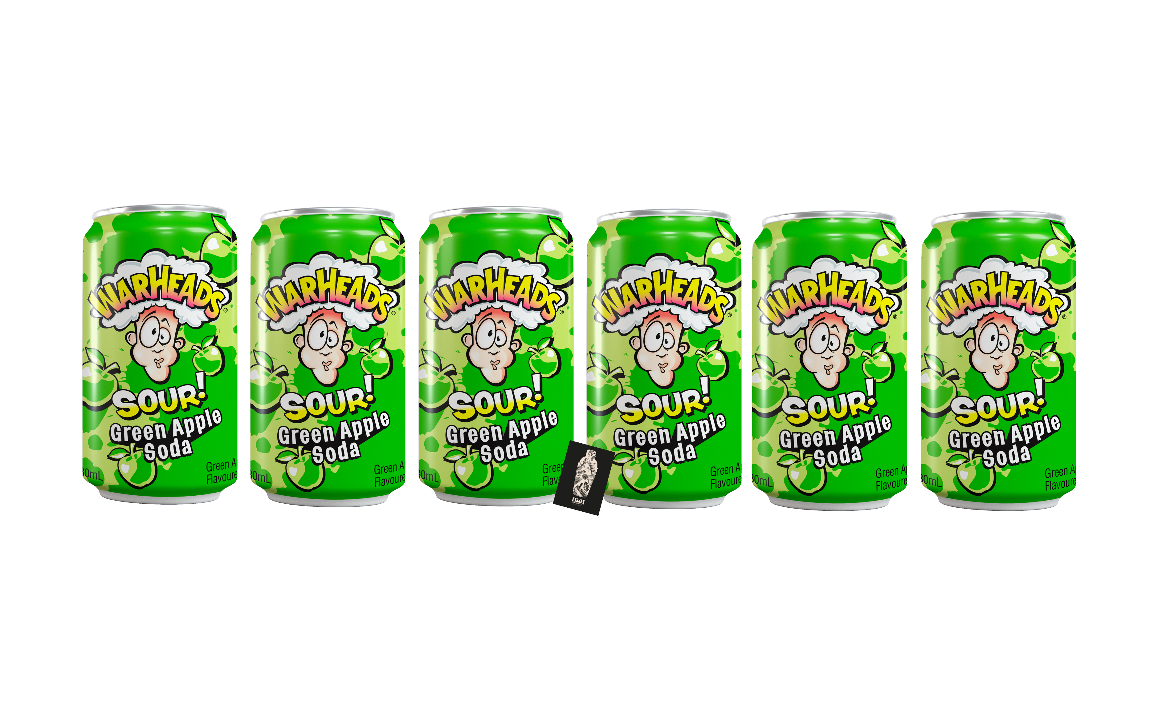 Warheads Sour Green Apple Soda 6er Set 6 x 330ml inkl. Pfand EINWEG