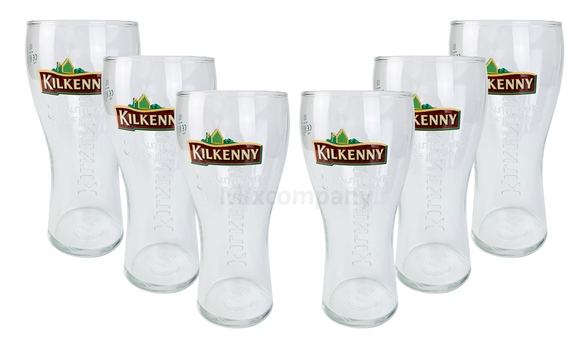 Kilkenny Bier Bierglas Glas GläserSet - 6x Biergläser 0,5l geeicht
