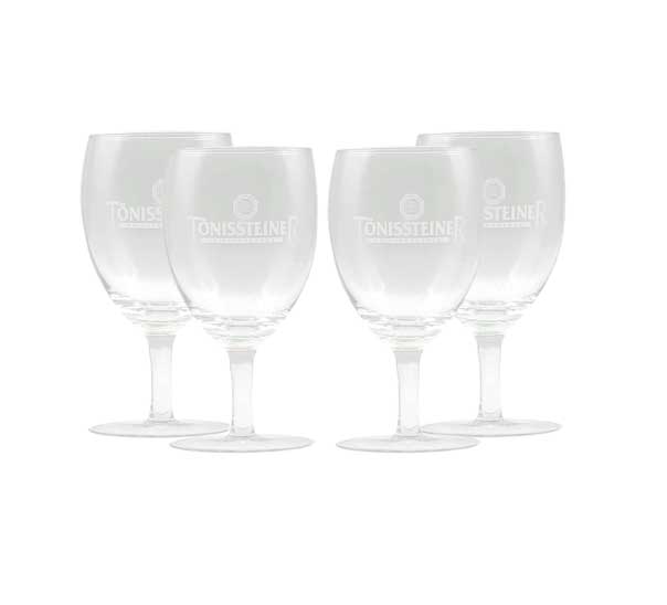 Tönissteiner Wasserglas 4er Set Wasser Gläser mit Stielglas