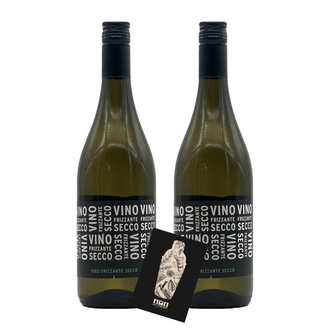 Vino Frizzante Secco 2er Set Ducca Della Rocca je 0,75L (10,5% Vol) trocken Italien- [Enthält Sulfite]