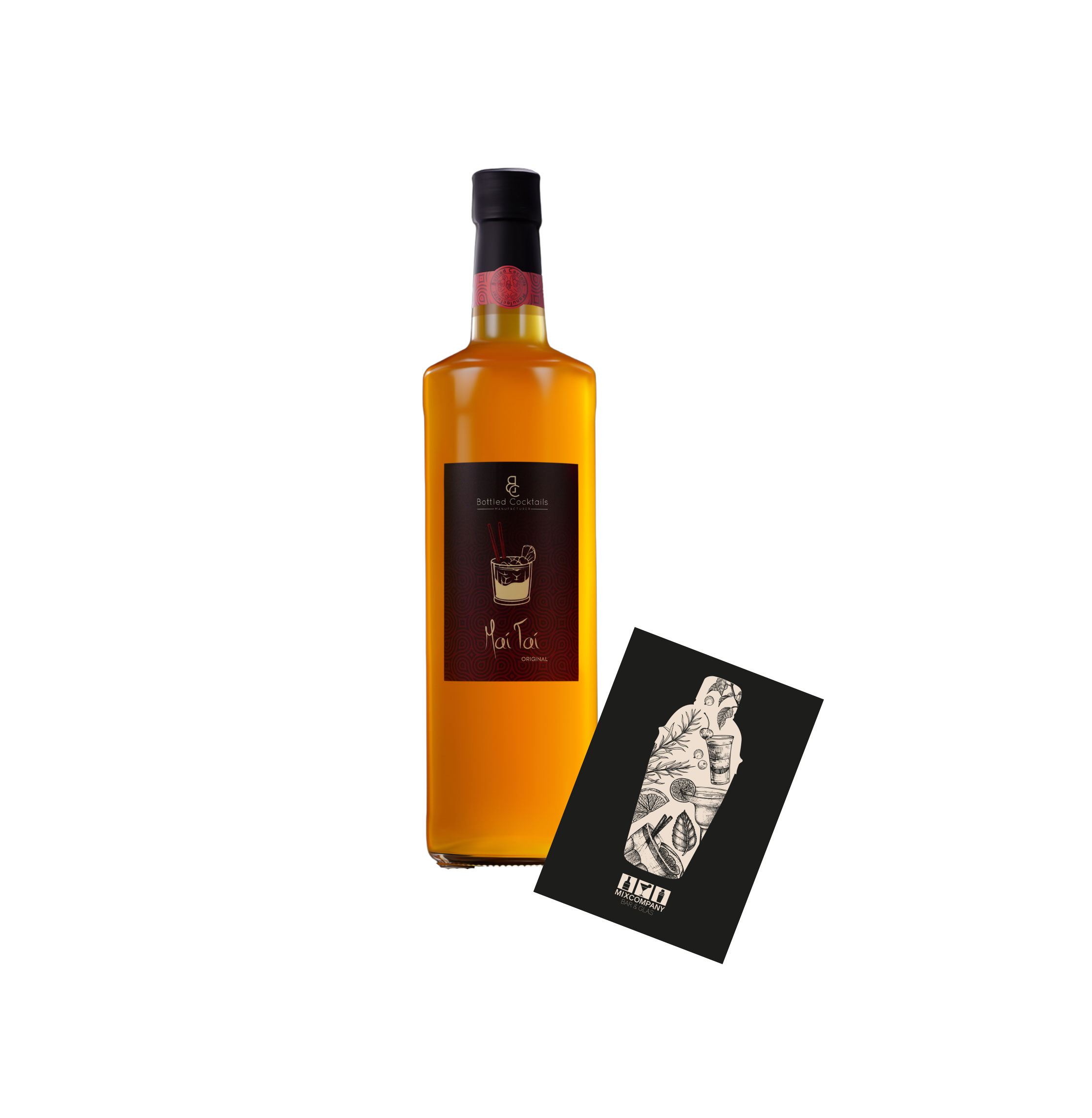 Bottled Cocktails 1x Mai Tai 1L (24% vol) 1 Flasche = 10 Cocktails - [Enthält Sulfite]