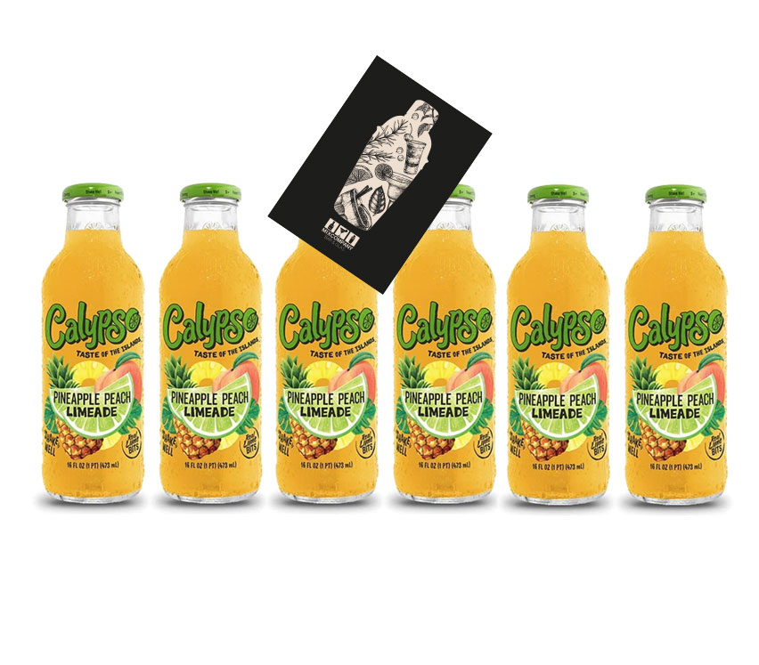 Calypso Pineapple Peach Limeade 6x 473ml inkl. Pfand MEHRWEG Limette Ananas Pfirsich Zitronen Limonade