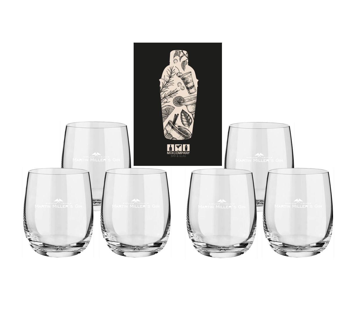 Martin Miller Gin Glas 12er Set Gläser / Tumbler