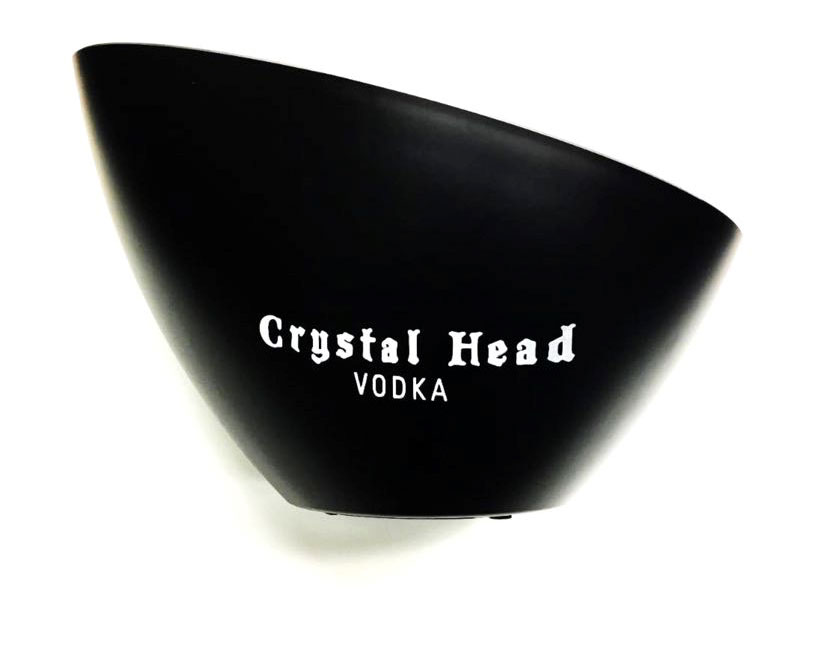 Crystal Head Vodka Kühler mit LED Beleuchtung Flaschenkühler Eiskühler Getränkekühler Bar schwarz