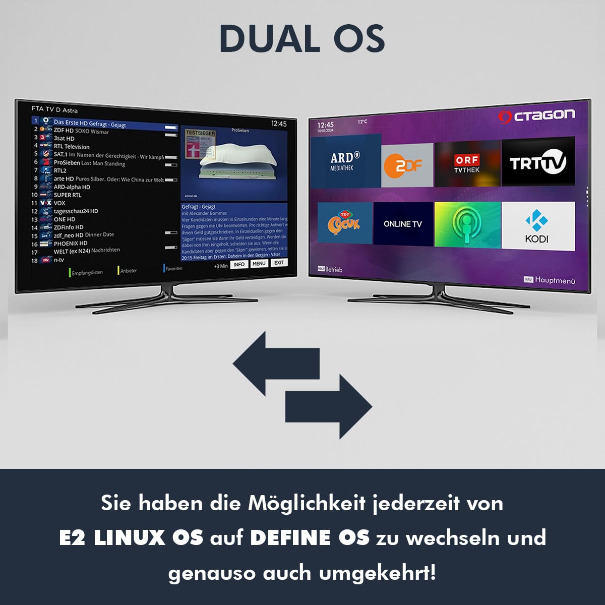 Octagon SF8008 V3 Supreme 4K UHD 2x DVB-S2X MS Twin Sat-Receiver 1TB SSD