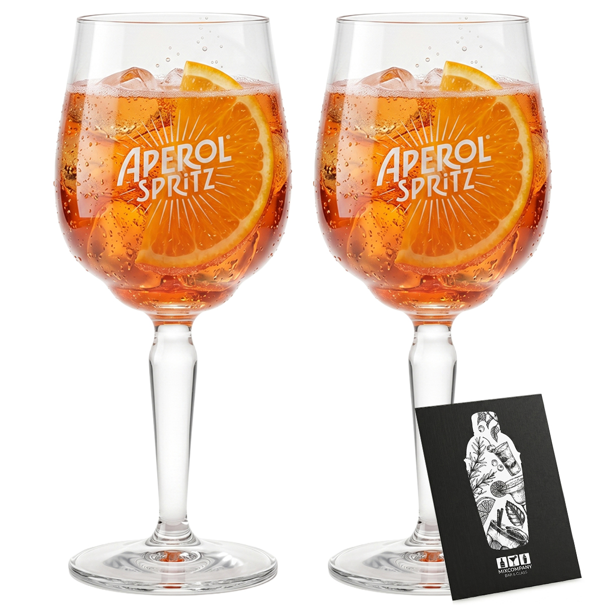 Aperol Spritz Glas 2er Set Gläser neu - 2x Weingläser / Ballonglas
