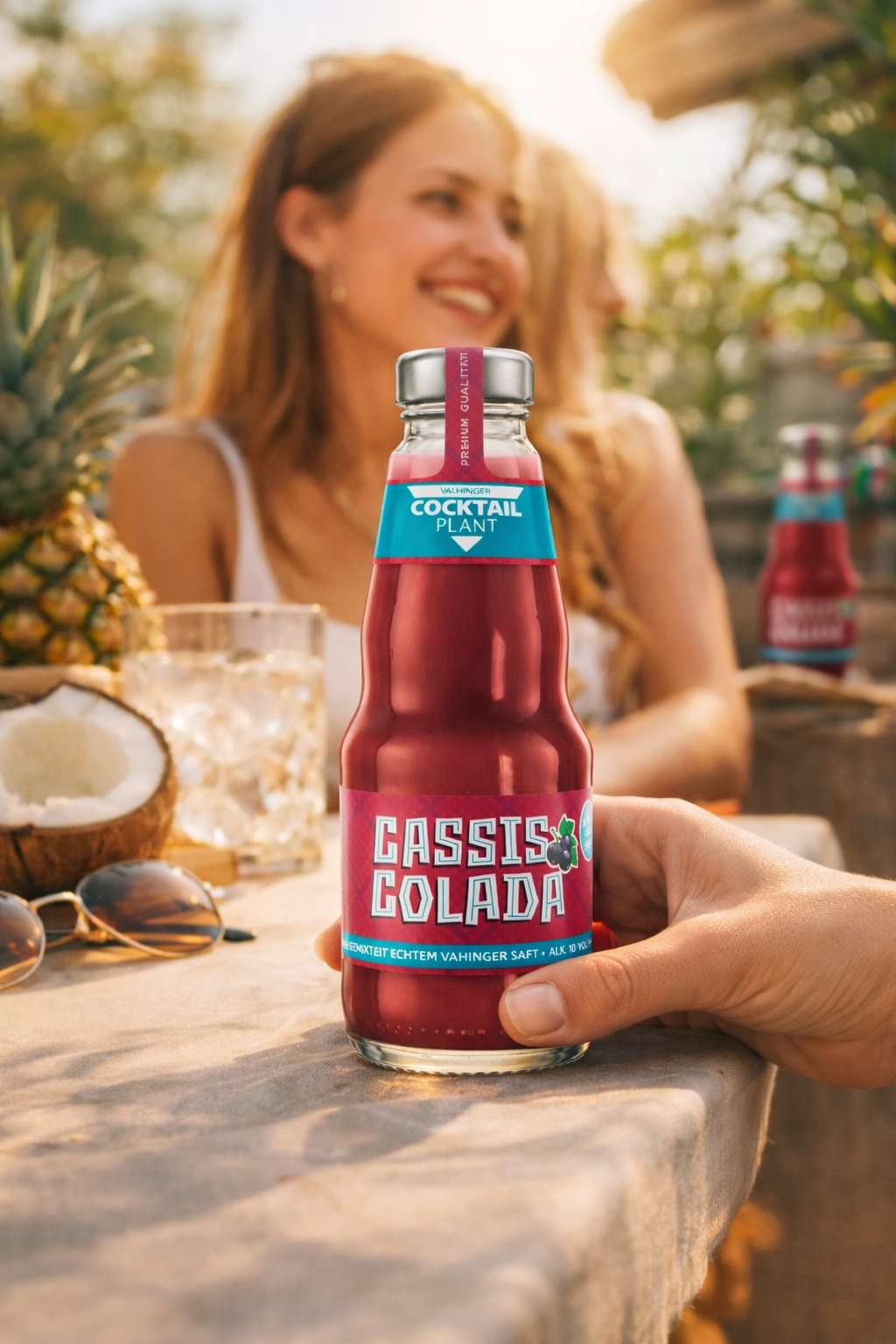 Cocktail Plant Cassis Colada 3x 0,2L – Fruchtiger Fertigcocktail mit Cassis-Note, 10,1% Vol., inkl. Pfand MEHRWEG- [Enthält Sulfite]