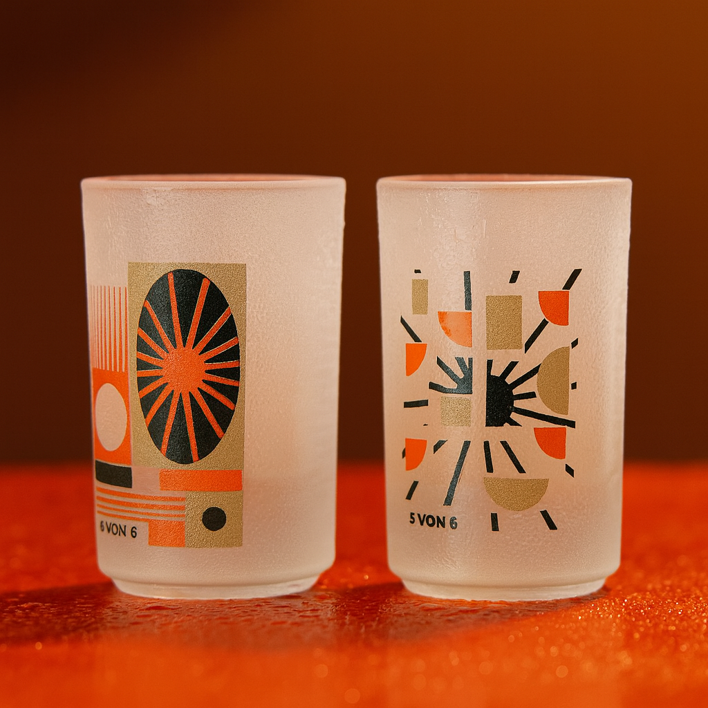 Jägermeister Shotglas-Set „3 von 6“ & „4 von 6“ – Offizielles 2er-Pack in Geschenkbox
