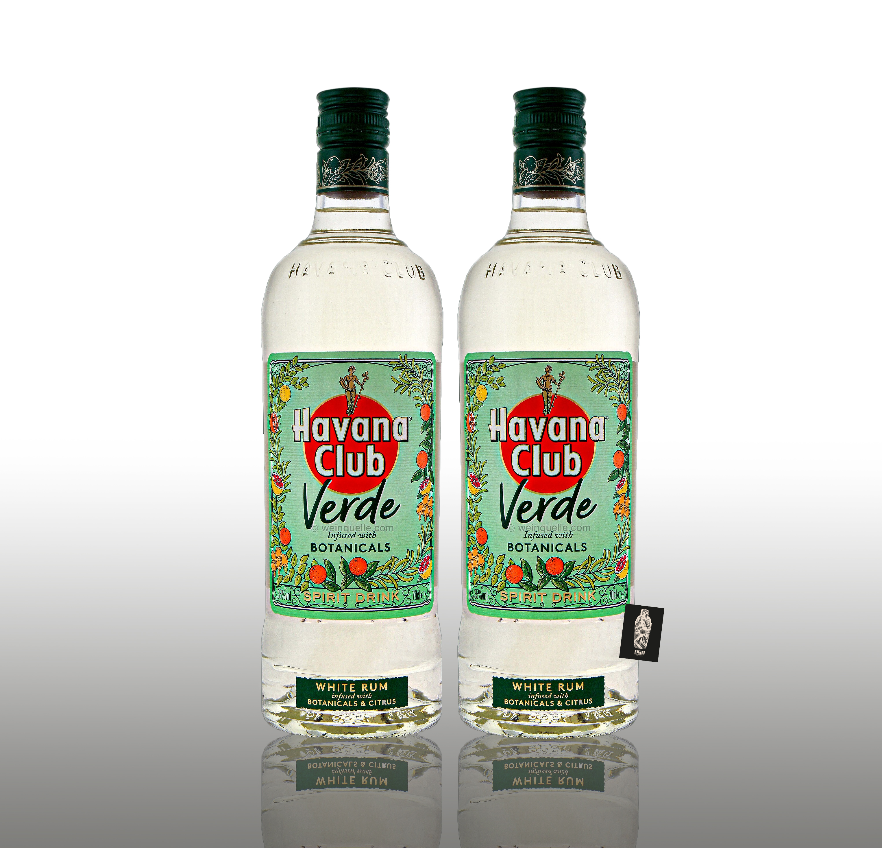 Havana Club 2er-Set Verde white Rum infused with botanicals 0,7L (35% vol.)inkl. Mixcompany Postkarte- [Enthält Sulfite]