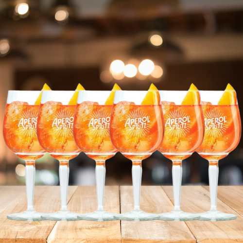 Aperol Spritz Glas 6er Set Gläser neu - 6x Weingläser / Ballonglas