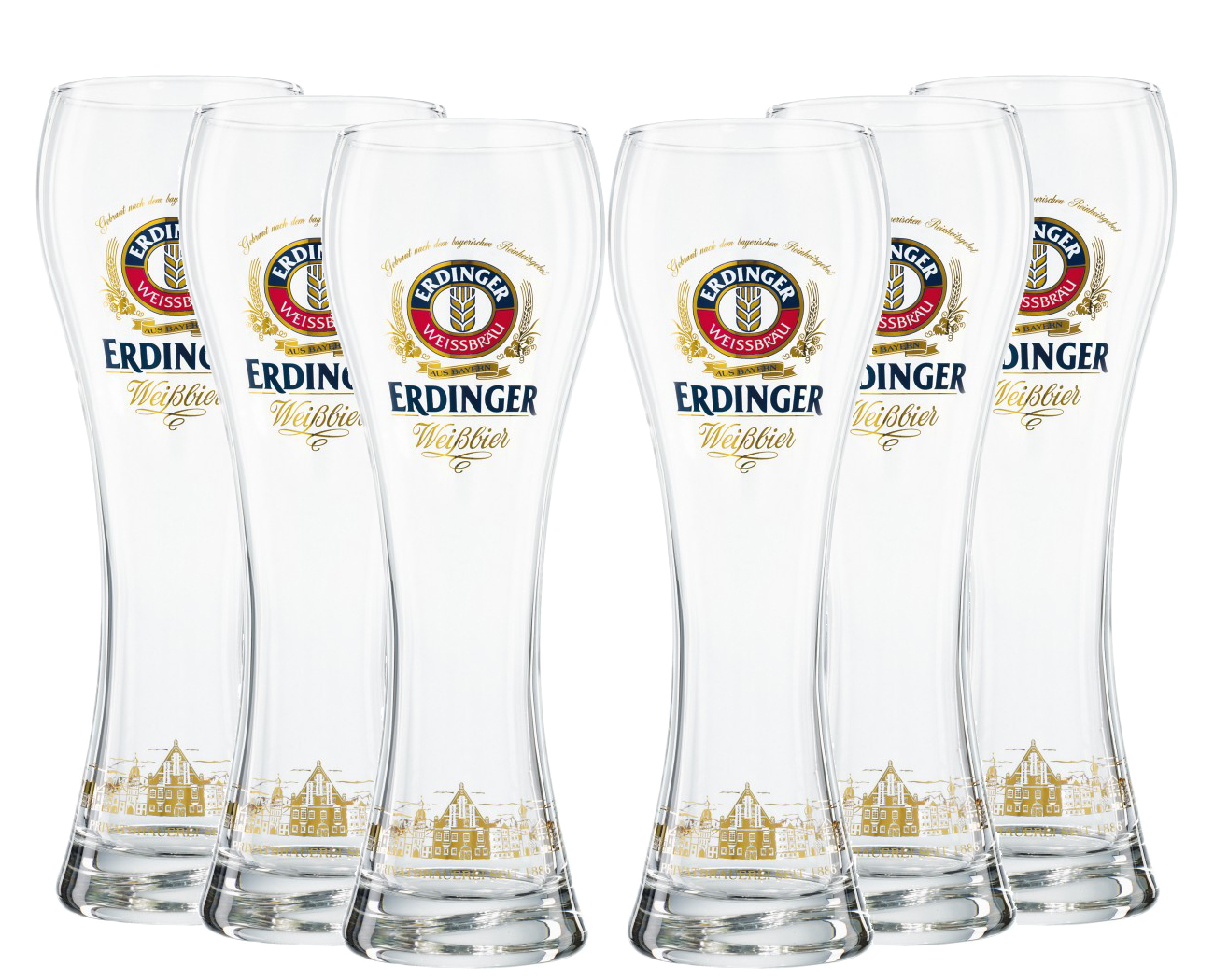 Erdinger Biergläser Set - 6x 0,3L