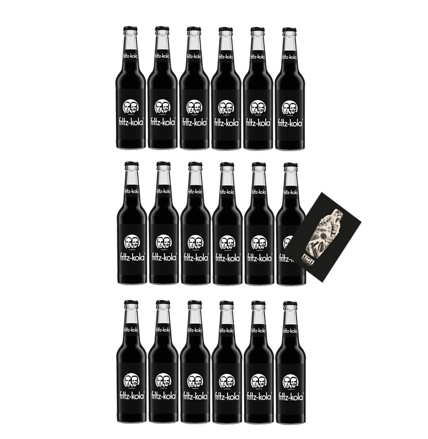 Fritz-Kola 18er Set Fritz Kola 18x 0,33L inkl. Pfand MEHRWEG mit Mixcompany Grußkarte