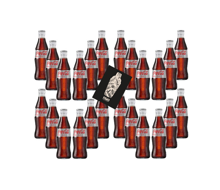 Coca Cola light MHD WARE 24er Set Cola light 24x 0,33L inkl. 5,10 Pfand MEHRWEG Mindesthaltbarkeit überschritten