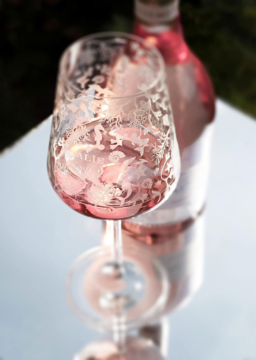 6 Stück Alie Frescobaldi Weingläser / 6er Set Wein Glas / Gläser mit Druck