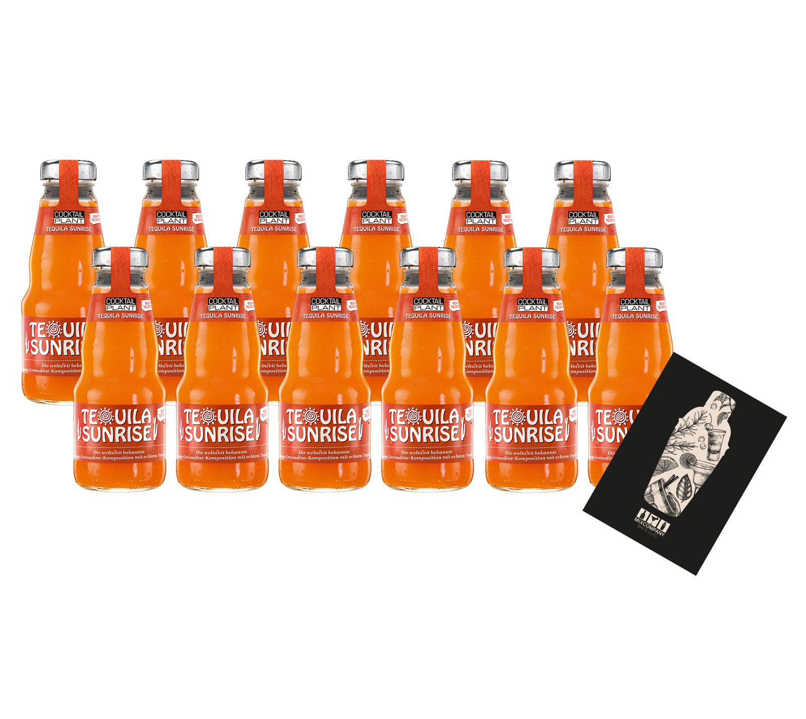 Cocktail Plant Tequila Sunrise (10,1% Vol) 12x 0,2l = 2,4l - inkl. Pfand MEHRWEG - [Enthält Sulfite]