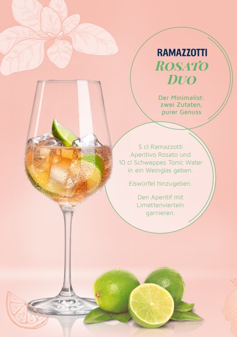 Ramazzotti Rosato Aperitivo 0,7L (15% Vol) Aromen von Hibiskus und Orangenblüten- [Enthält Sulfite]