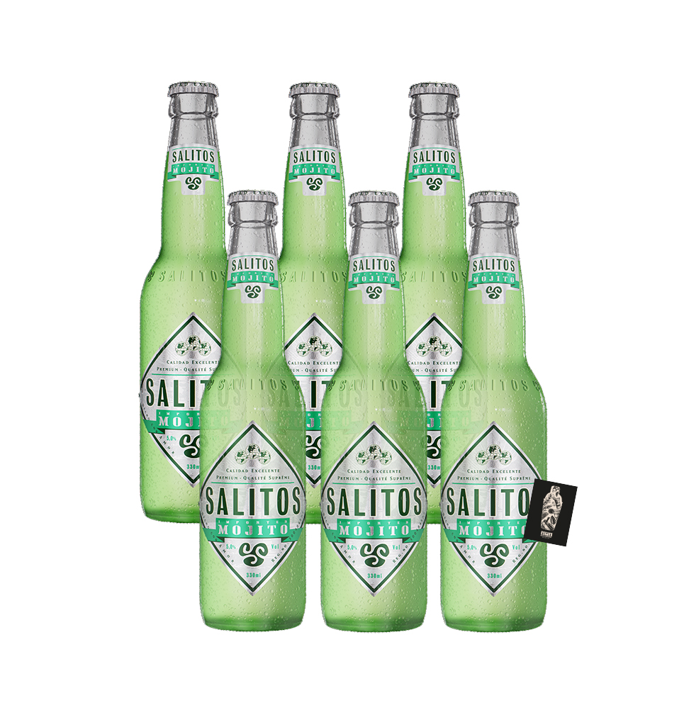 Salitos Mojito - Set 6x 0,33L (5% vol) inkl. Pfand Mehrweg- [Enthält Sulfite]