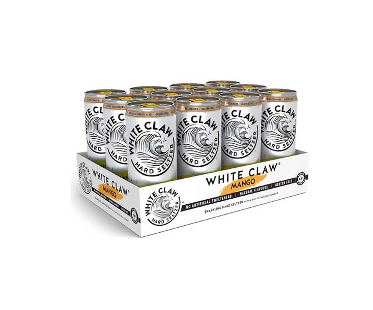 White Claw Mango 12er Set je 330ml (4,5% Vol) ready to drink / Longdrink sparkling hard seltzer inkl. Pfand EINWEG - [Enthält Sulfite]