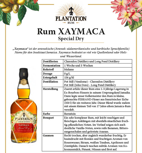 Plantation Rum Xaymaca Special Dry 0,7L (43% Vol)- [Enthält Sulfite]