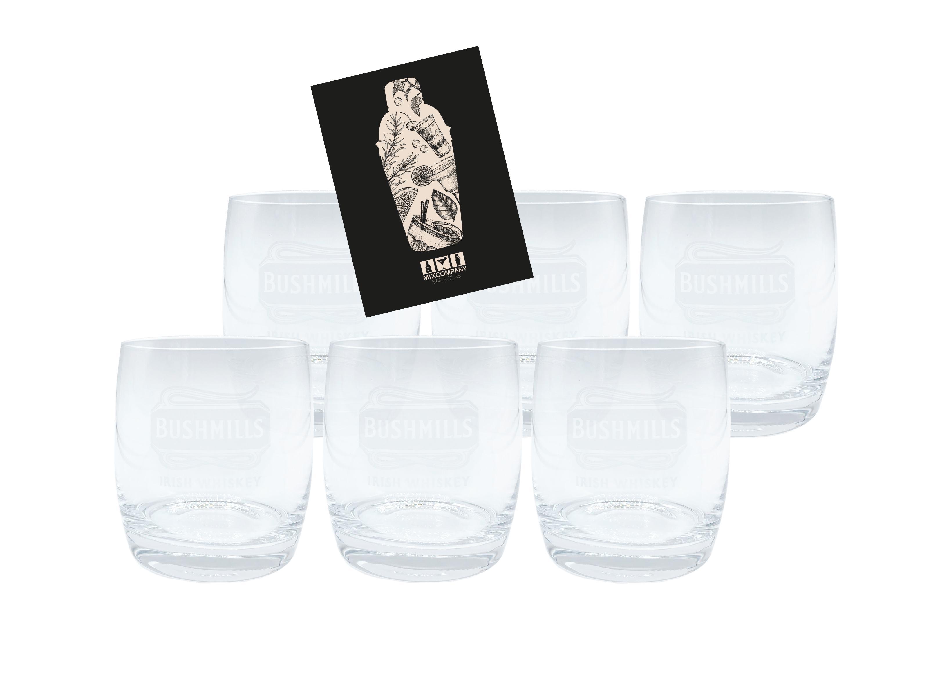 Bushmills Irish Whiskey Glas Gläser Set - 6x Gläser 