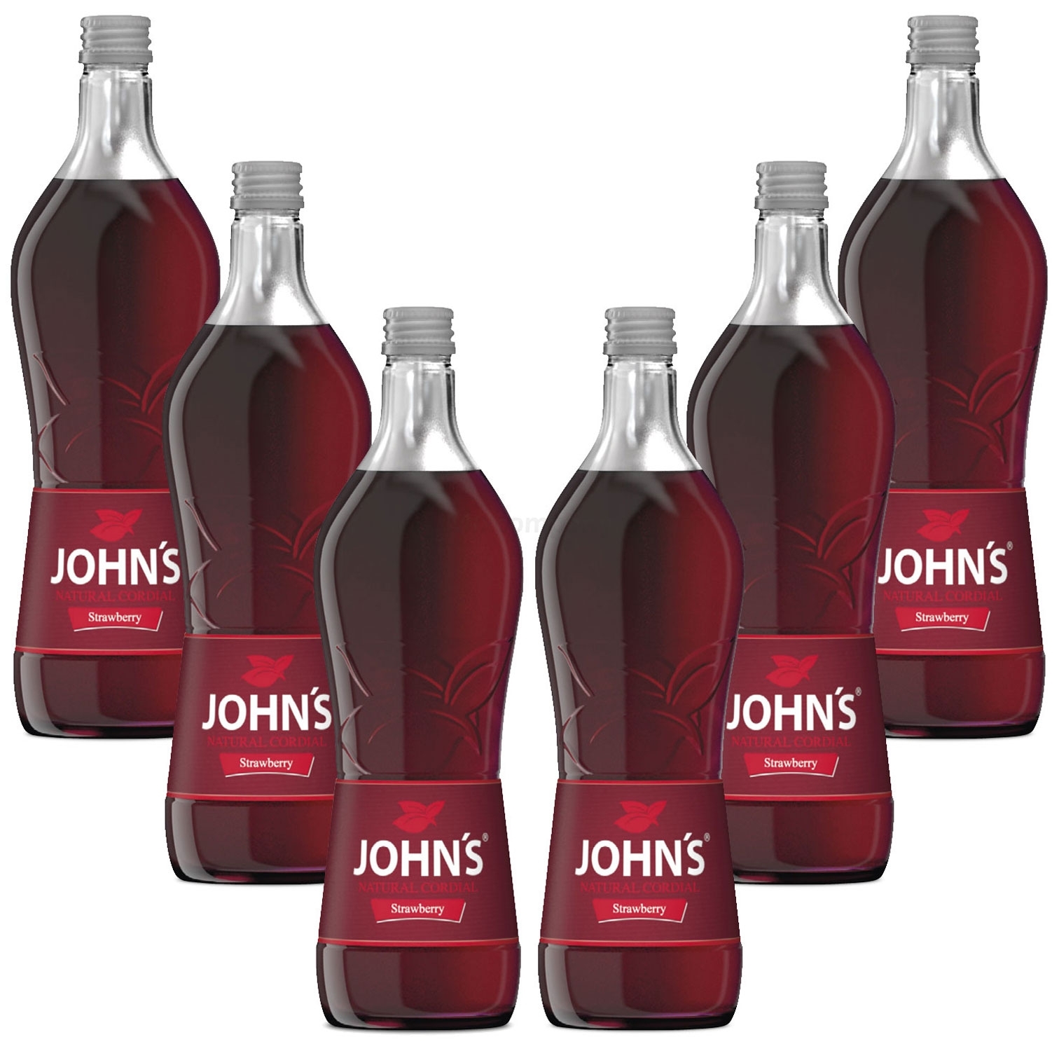 Johns Strawberry / Erdbeere Sirup für Cocktails 6x 0,7l = 4,2 Liter