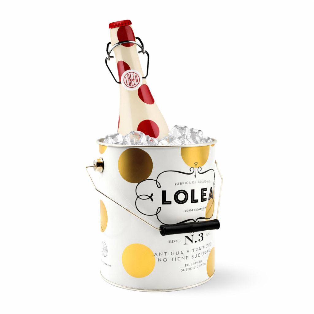 Lolea Sangria N°2 Weiß Set – Weißer Kühler mit Henkel & 0,75 l Weißwein-Sangria (7 % Vol.) - [Enthält Sulfite]