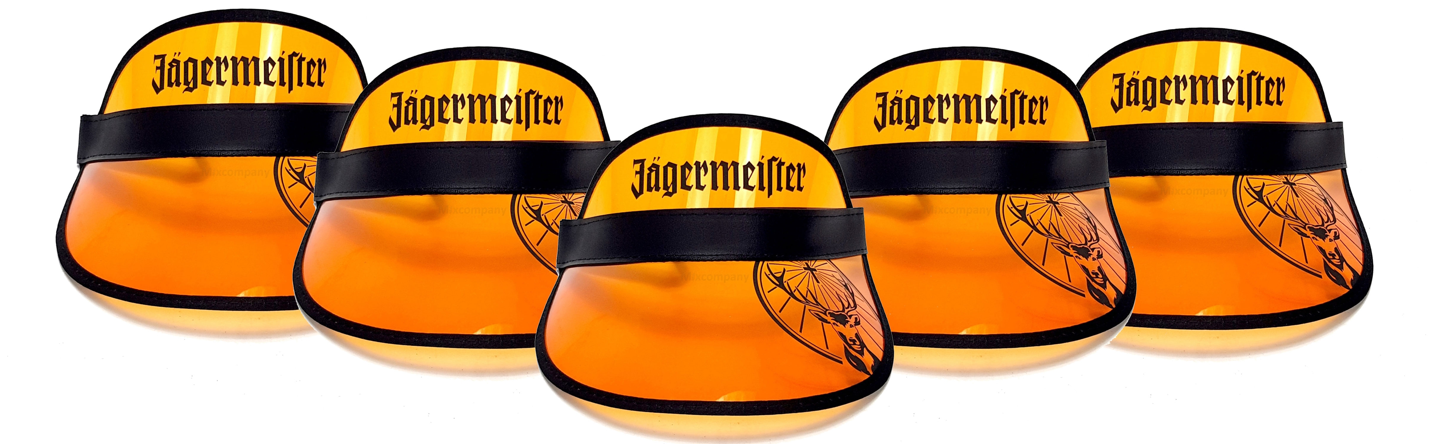 Jägermeister Visor Kappe Transparent Aktion - 5 Stück Material : 100% Kunststoff