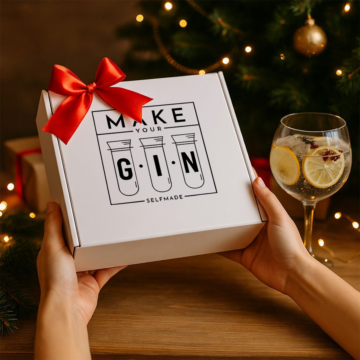 Make You Gin Geschenkset Weiß - 12 Botanicals mit Safran & Kaffeebohnen inkl. Bar-Zubehör