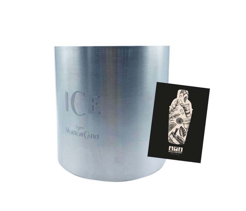 ICE Signe Mouton Cadet Kühler Wein Flaschenkühler Eiskühler Getränkekühler Glas Bar Metall