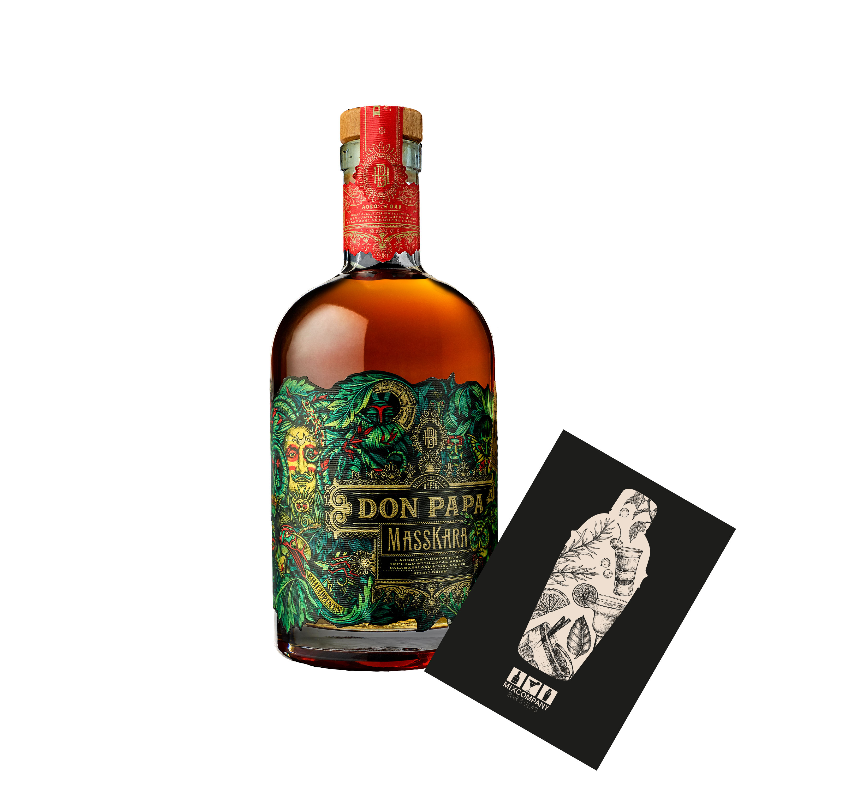 Don Papa Rum Masskara 0,7L (40% Vol) Rhum Ron Aged Philippine Rum- [Enthält Sulfite]