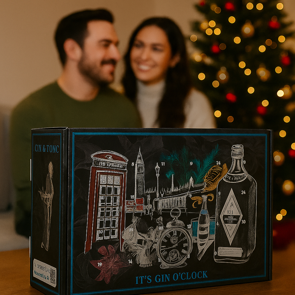 Gin & Tonic Tasting Set – 12 Premium Gins & 12 Tonics | Exklusives Probier-Set für Genießer | Gin & Tonic Adventskalender