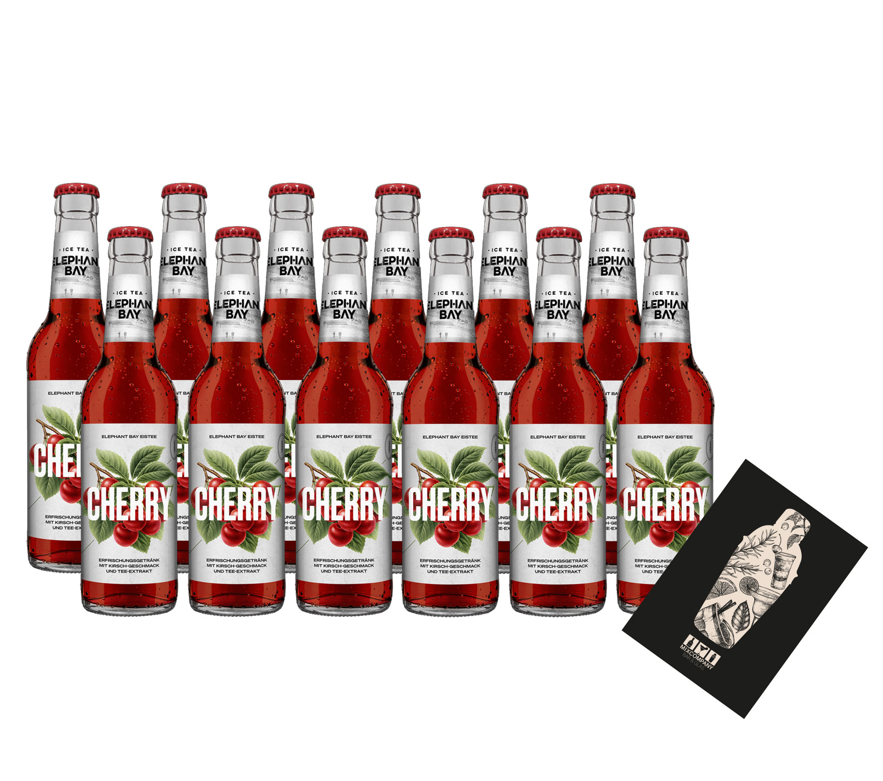 Elephant Bay ICE TEA Eistee Cherry Set - 12x Elephant Bay Kirsche je 330ml inkl. Pfand - MEHRWEG
