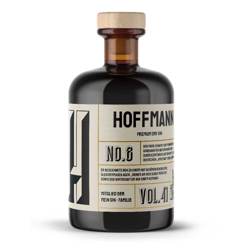 Mein Gin - Hoffmanns Premium Dry Gin No8 - Der Hoffmann Gin 0,5L (41% Vol)
