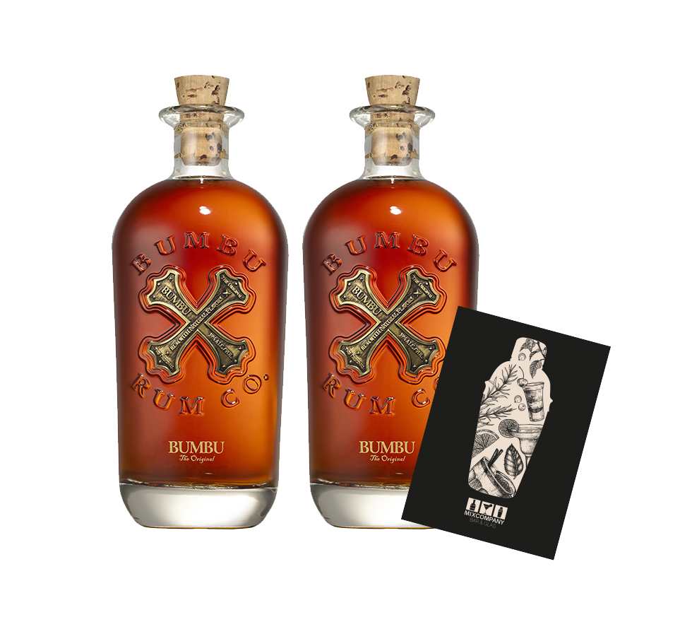 BUMBU The Original 2er Set Rum with natural flavors 0,7L (40% vol) Product of Panama - [Enthält Sulfite]