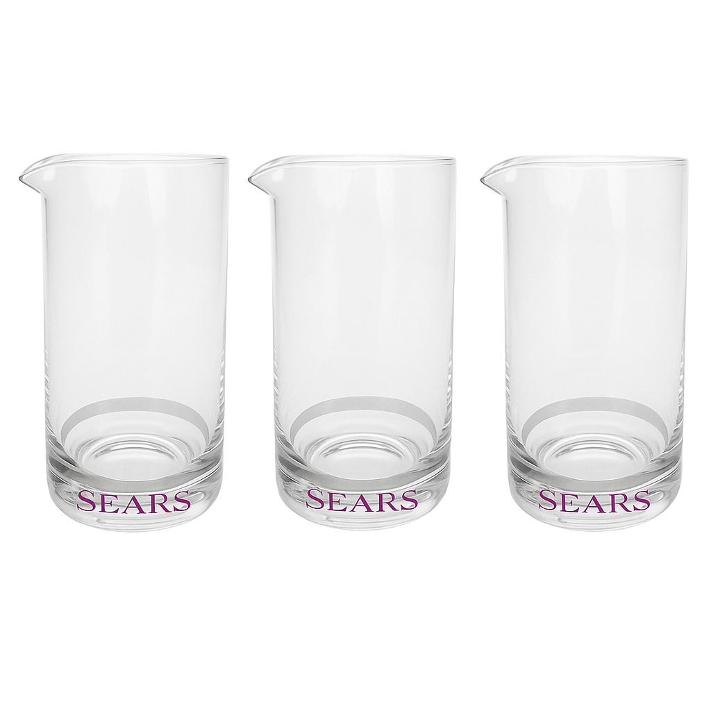 3x Sears Gin Cocktail Pitcher Krug Ausgiesser aus Glas